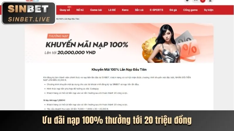 Tiền thưởng chào mừng Nổ Hũ